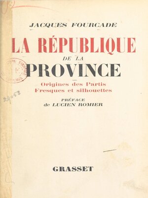 cover image of La République de la province (1)